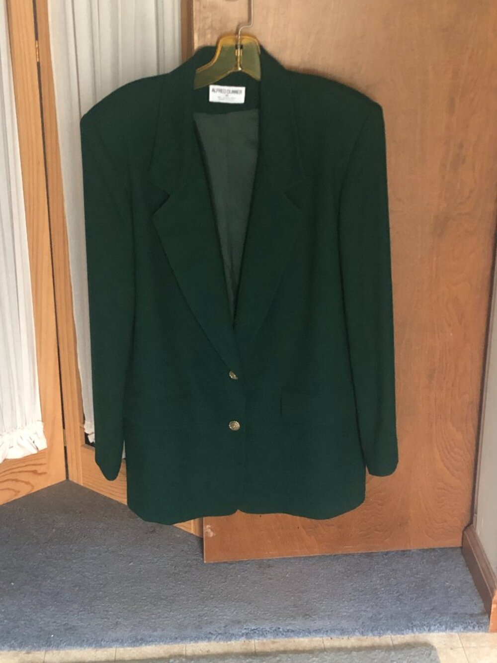 Alfred Dunner Women's Size 10 Green Blazer Like New